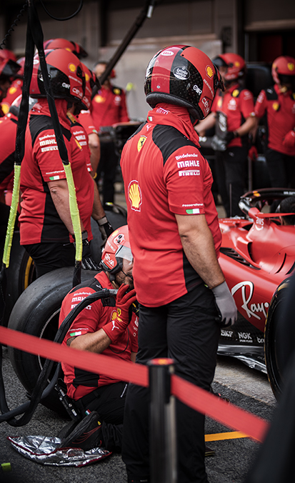 Pits stop Ferrari Formule 1 — photographe événementiel Corporate Toulouse FRAME